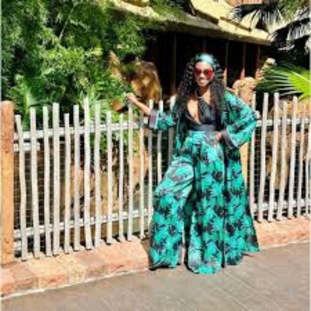 Fe Noel x Target Feathered Palm Print Wide-Leg Pants – Size 2X